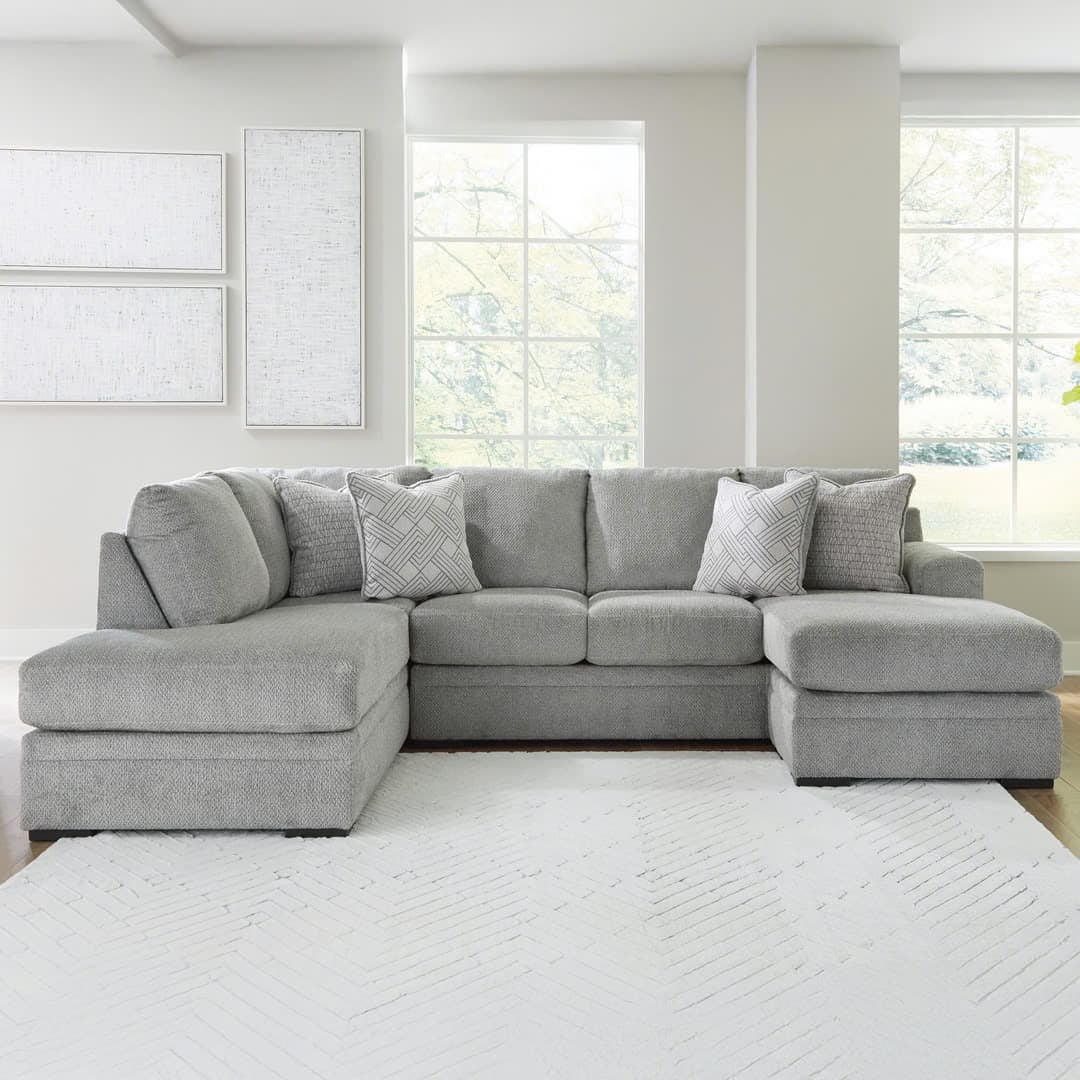 Casselbury (Cement) LAF Sofa Chaise 87x 62x40